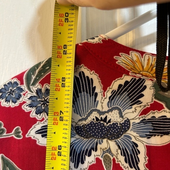 Women's Floral Tunic Top Tasseled V-Neck Hippie Free Spirit Boho Colorful Sz M - Picture 7 of 7